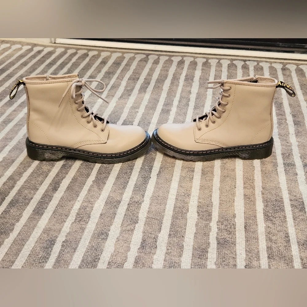 NEW Dr. Martens Airwair Beige Mid Combat Boots - Youth Size 3
